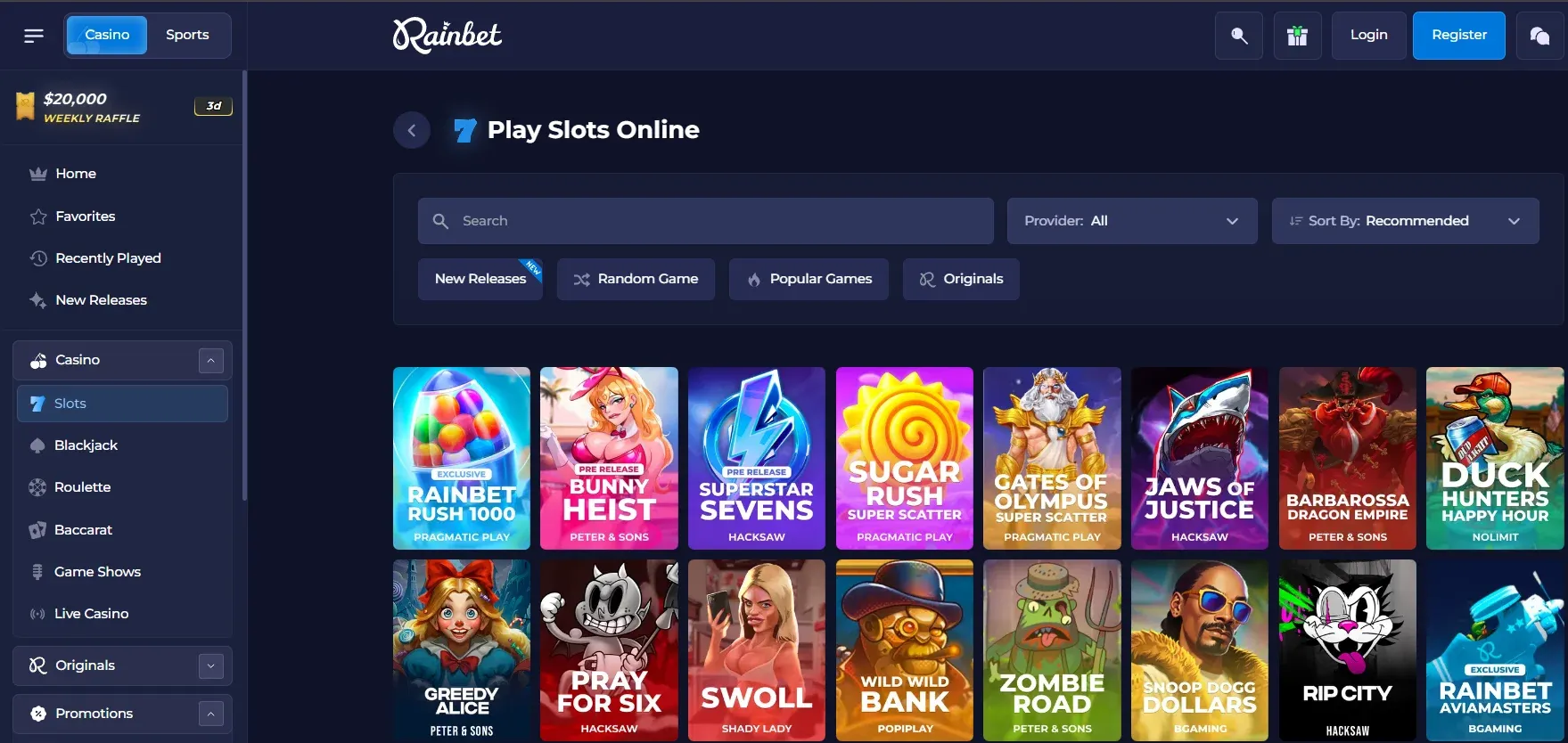 Rainbet Casino – recenzja kasyna